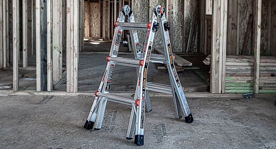 little giant ladder in work space