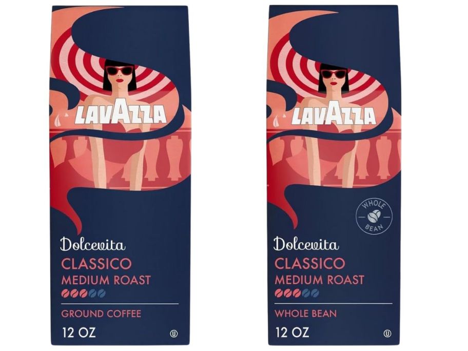 two bags of lavazza coffee