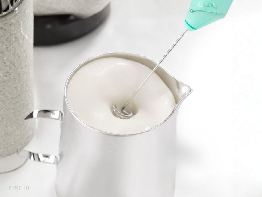 milk frother in milk cup