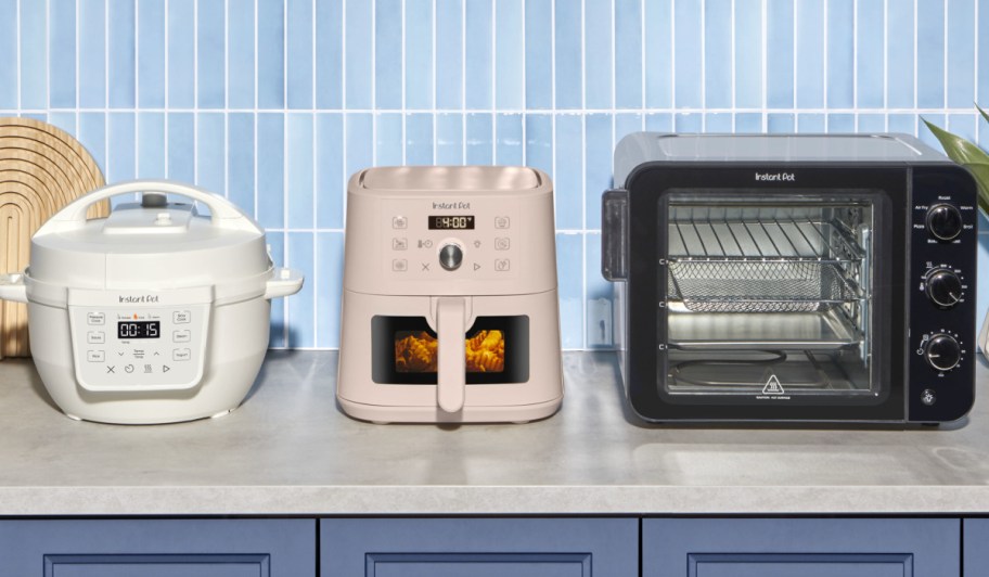 white rose pink and black mini instant pot cookers