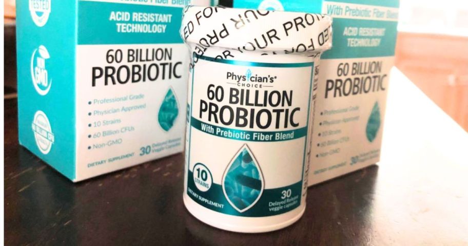 Physician's Choice Probiotics 60 Billion CFU for Women & Men 30-Count bottle on table