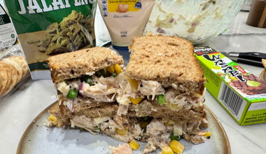 sandwich with jazzed up chicken salad