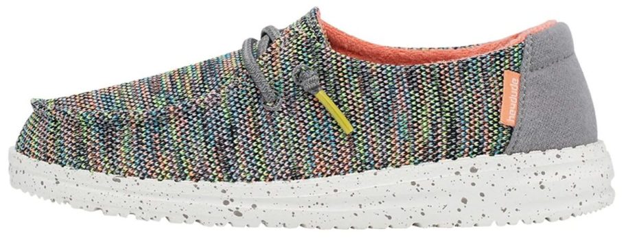 grey and orange Hey Dude Girls' Wendy Youth Casual Shoe