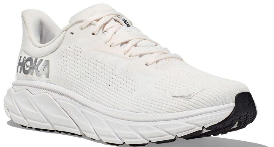 white HOKA Men's Arahi 7 Running Shoe