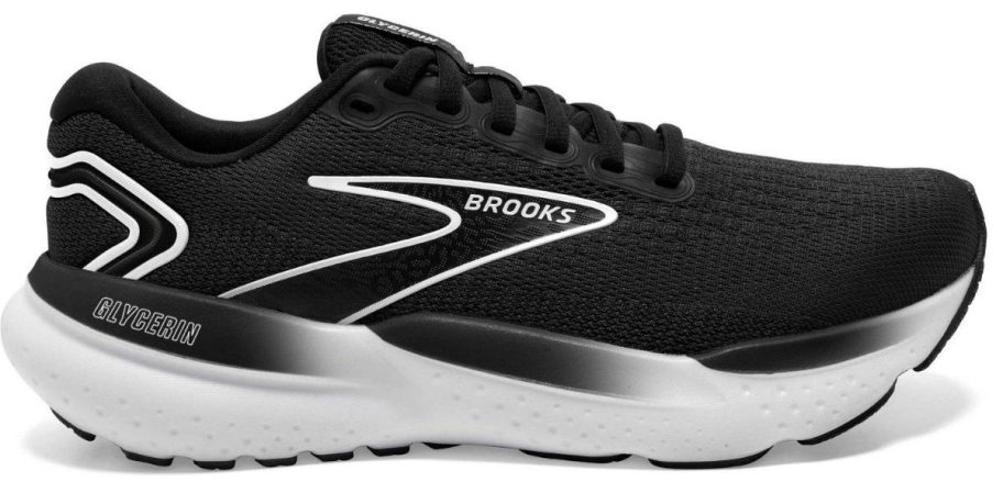 black and white Brooks Men's Glycerin 21 Running Shoe
