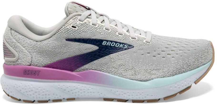 grey and purple Brooks Women's Ghost 16 Running Shoe