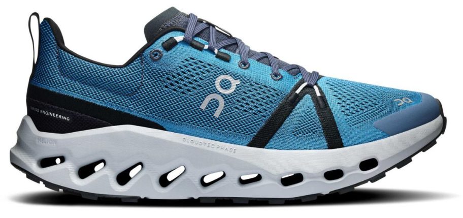 blue and black On Men's Cloudsurfer Trail Running Shoe