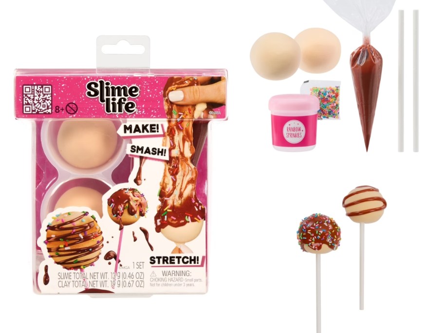 a slime life cake pop kit showing the box and items included