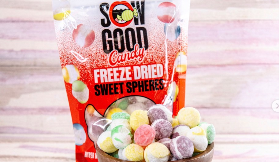sow good freeze dried candy bag 