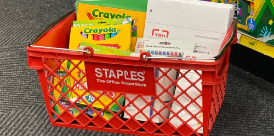 Staples School Supplies from 25¢ | Save on Markers, Glue, Notebooks & More