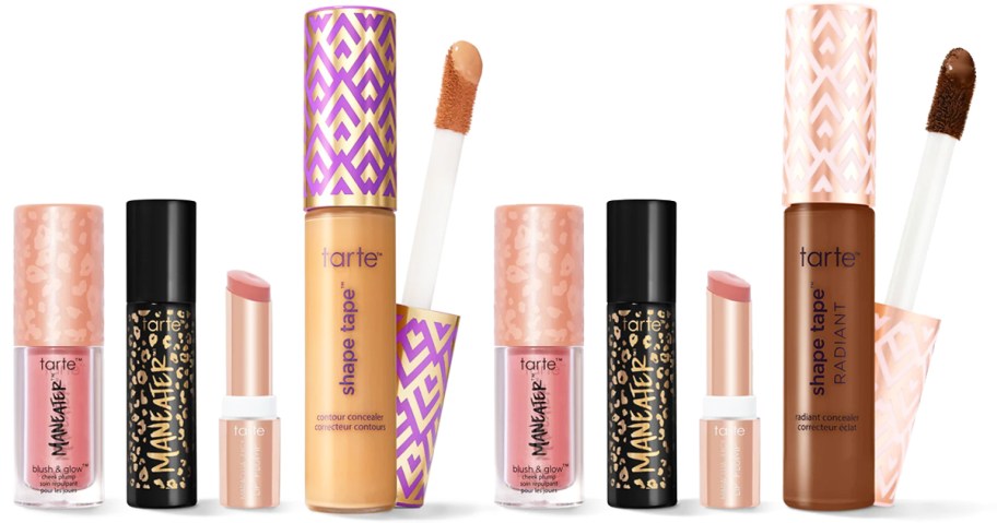 shape tape and mini tarte cosmetics in a row