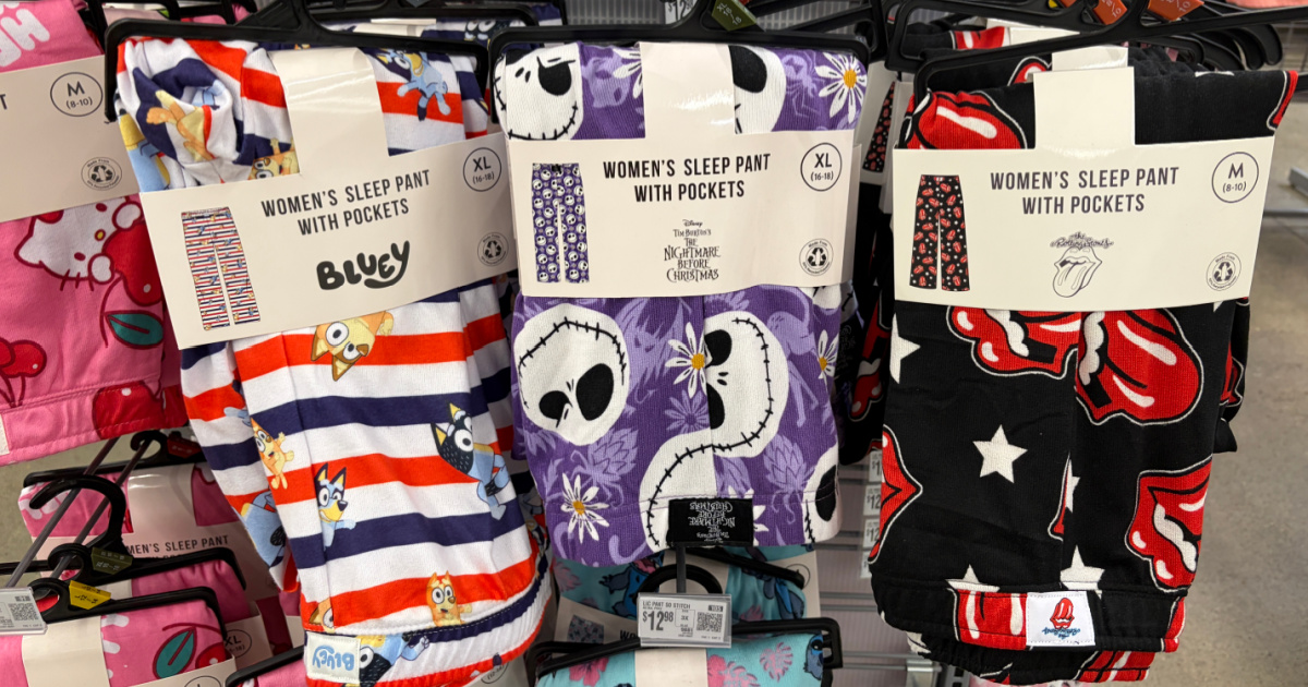 Women’s Character Pajama Pants from $5.37 at Walmart