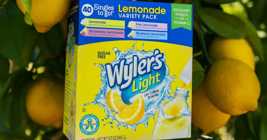 Wyler&rsquo;s Light Lemonade Singles 40-Count Only $3 Shipped for Amazon Prime Members