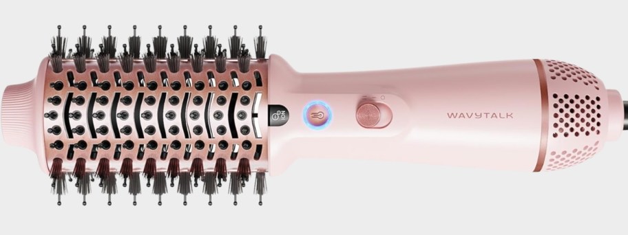 a pink hair brush dryer