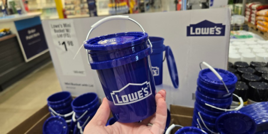 Viral Lowe’s Mini Bucket Only $1.98 (Now Food-Safe & w/ Lids!)