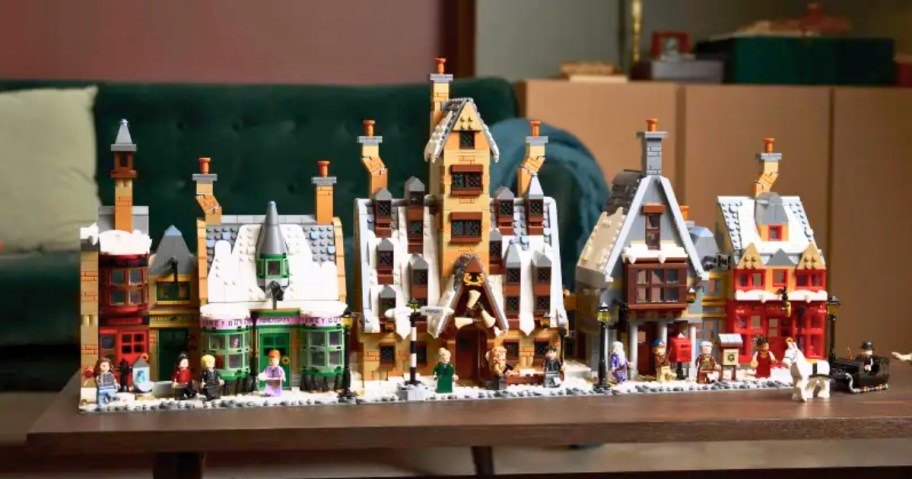 a LEGO Harry Potter Hogsmead winter set