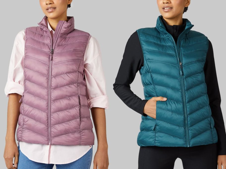 two different color vests