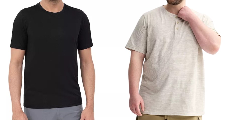 two men wearing shirts