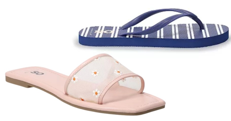 two women's sandals