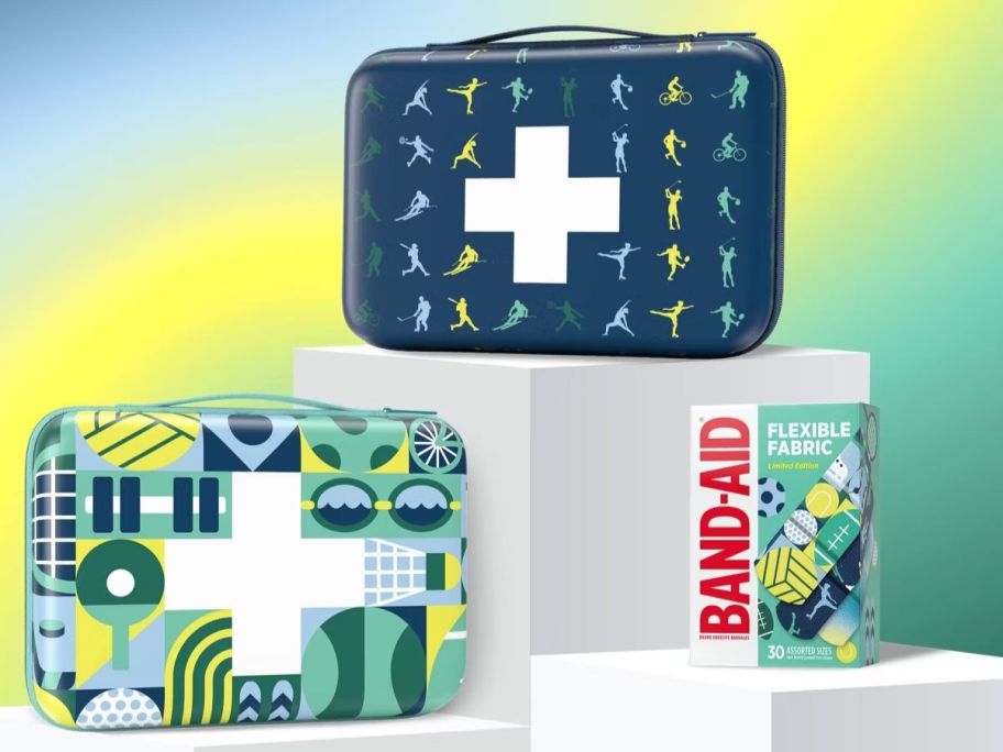 Two BandAid Brand First Aid Kits