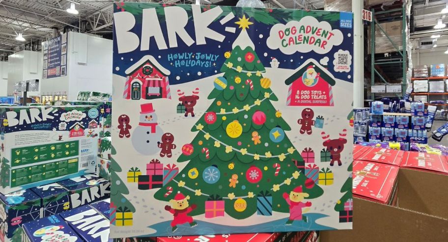 Bark advent displayed at the store