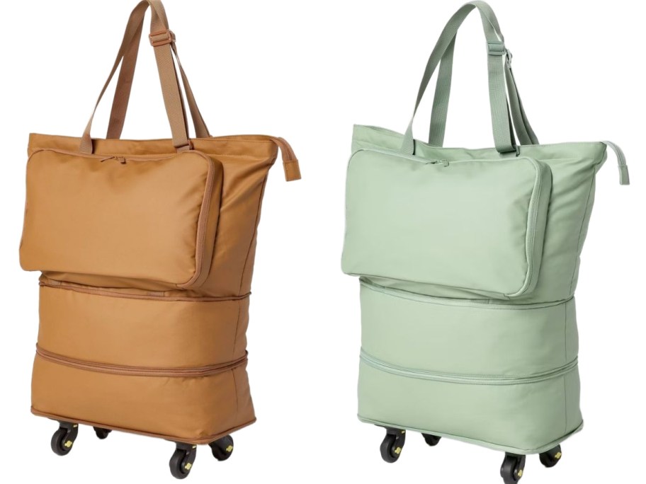 Brightroom Collapsible Rolling Tote Bags
