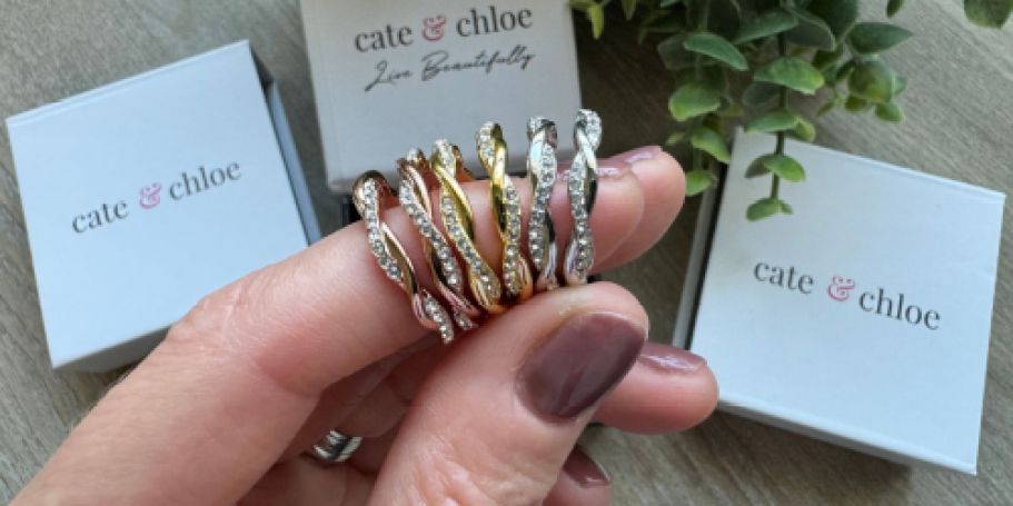 Cate & Chloe 18k Gold Plated Hoop Earrings Just $17.99 on Walmart.com