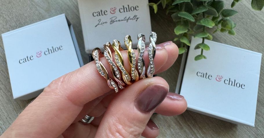 Cate & Chloe 18k Gold Plated Hoop Earrings Just $17.99 on Walmart.com