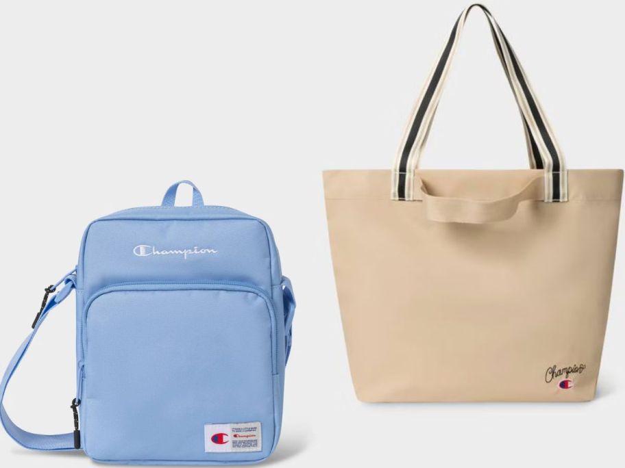 Stock images of Champion Crossbody and Tote Bags