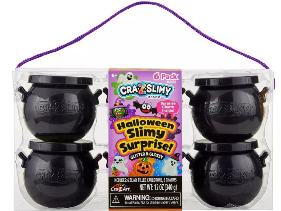 witch cauldron themed slime kits