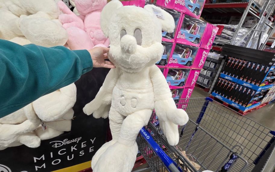 Disney Classic Mickey Mouse MK Monochromatic Jumbo Plush 2 on a shopping cart