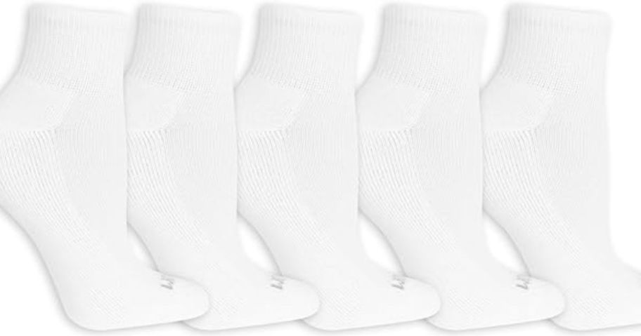 Stock images of five Fruit of the loom ankle socks