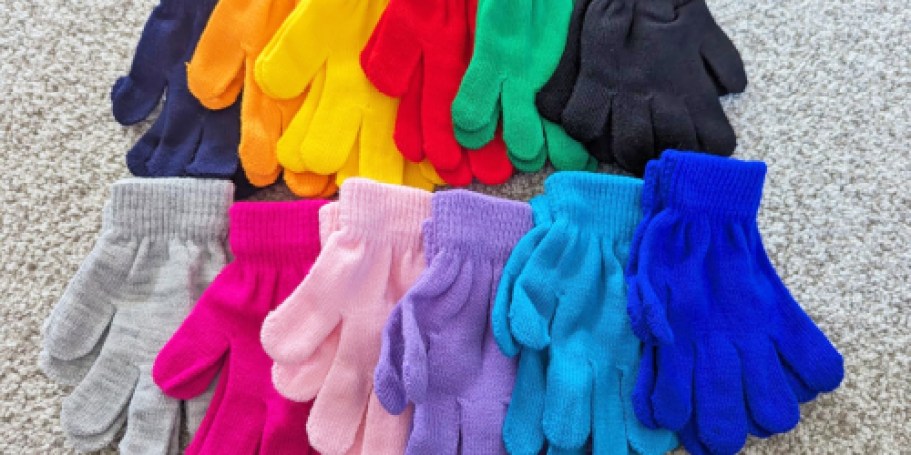 Kids Gloves 12-Pack Just $7 on Amazon (Only 58¢ Per Pair)
