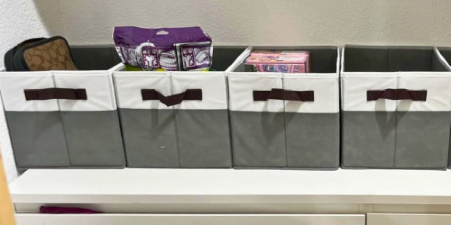 Large Fabric Storage Bins 4-Pack Just $9.99 on Amazon