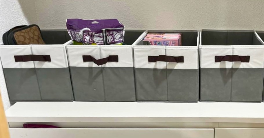 Large Fabric Storage Bins 4-Pack Just $11.99 on Amazon (Reg. $25)
