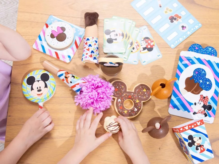 a Melissa & Doug Wooden Food Play Set with Disney Parks inspired snacks and treats