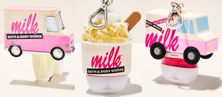 a Milk Bar Bath & Body Works Wallflowers plugin, and 2 PocketBac holders