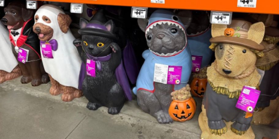 Home Depot Has the Cutest Dog & Cat Halloween Blow Molds