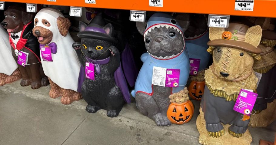 Home Depot Has the Cutest Dog & Cat Halloween Blow Molds