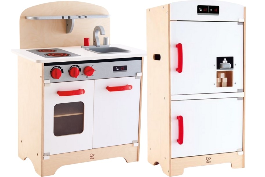 a play stove and fridge