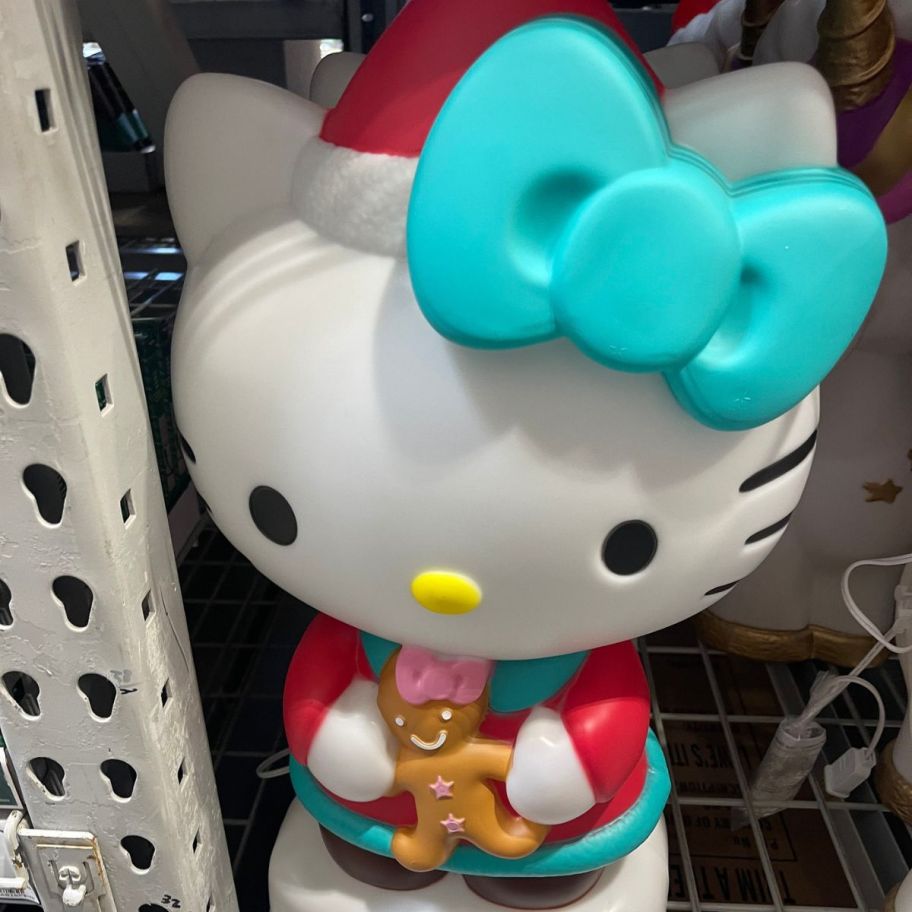 display of Hello kitty blow mold