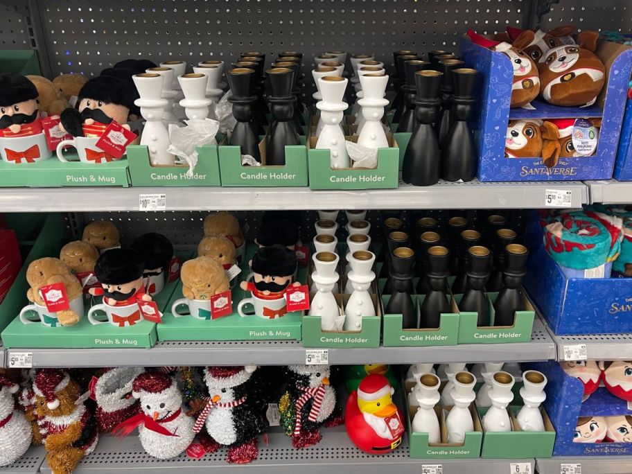 display of Holiday items on display at walmart