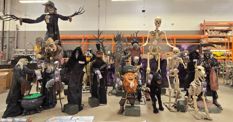 Halloween Animatronics on Display at a Home Depot Store