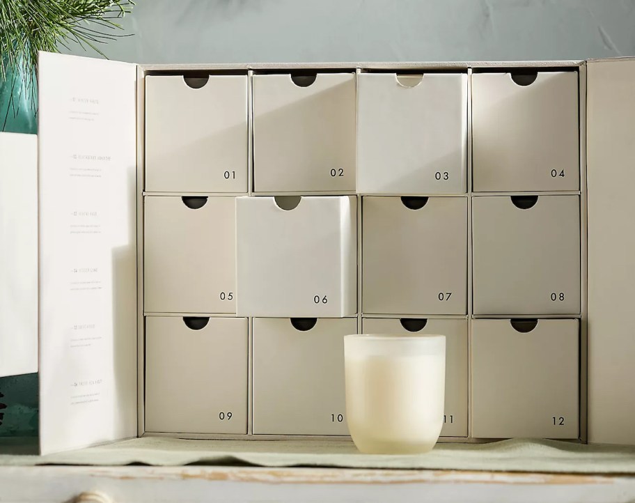 white candle advent calendar