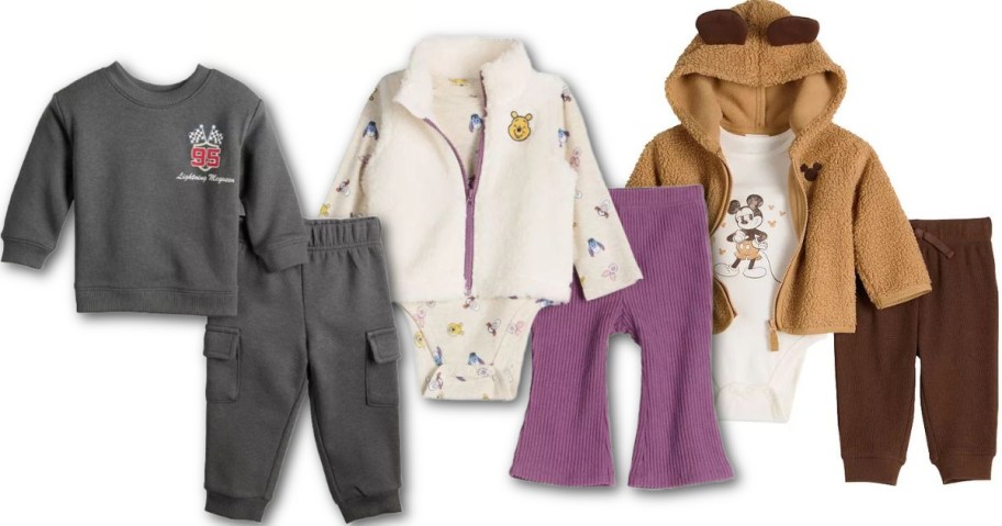 Stock images of 3 Kohl's Jumping Beans Baby Clothing Sets