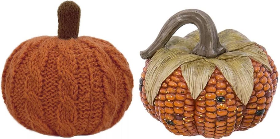 Stock images of two decorative Pumpkins from Kohl's