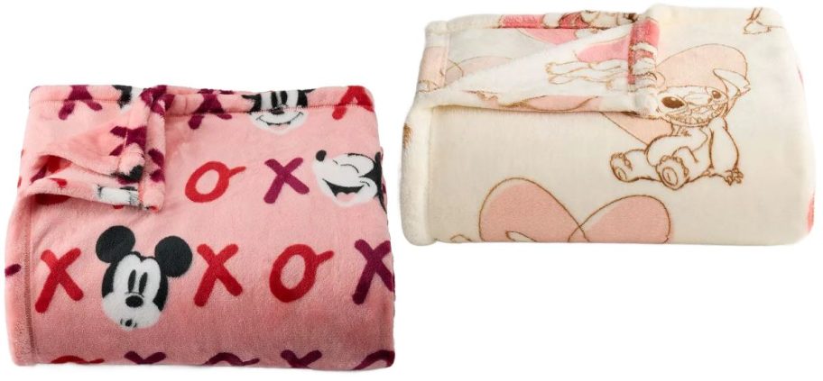 Stock images of two Kohl's The Big One Throw Blankets