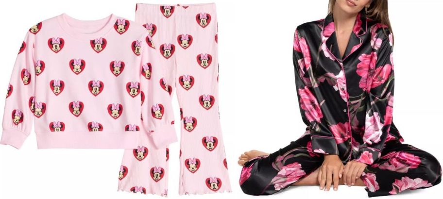 Stock images of Jumping Beans Toddler Clothing and Women's Lilac & London Pajamas