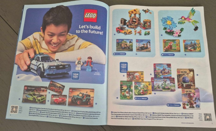 walmart toy shop LEGO gifts spread