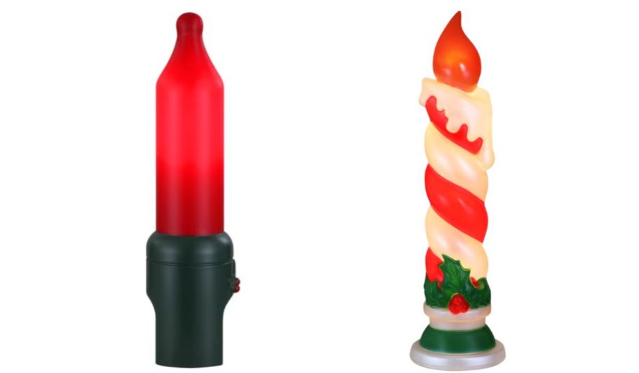 Light bulb and lighted candle blow molds